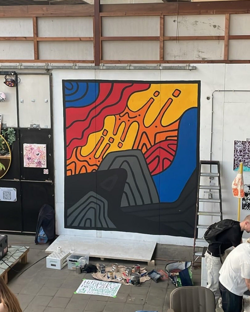 Square Abstract Mural